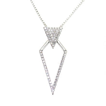 Load image into Gallery viewer, Silver Crystal Diamond Design Necklace (VIP 6)

