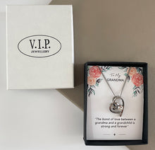 Load image into Gallery viewer, Grandma Sentiment Heart Necklace
