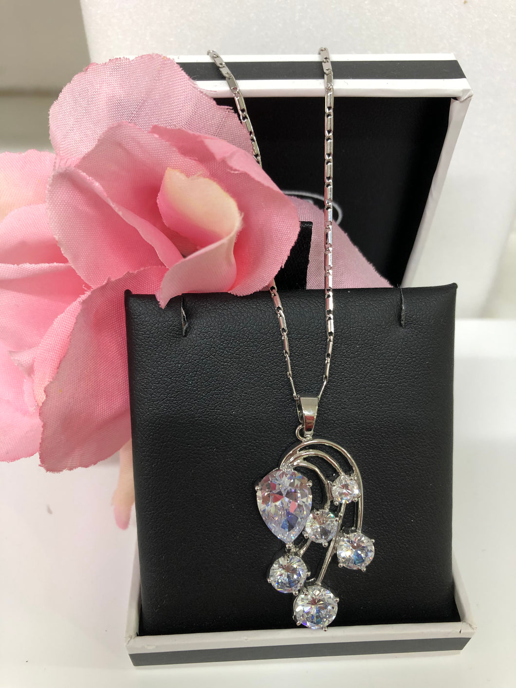 Crystal Waterfall  Necklace (VIP 92)