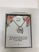 Load image into Gallery viewer, Niece Sentiment Heart Necklace
