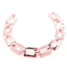 Load image into Gallery viewer, Rose gold Crystal Rectangle Link Bracelet (VIP 54R)
