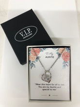 Load image into Gallery viewer, Auntie Sentiment Heart Necklace
