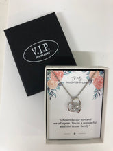 Load image into Gallery viewer, Daughter-in-law Sentiment Heart Necklace
