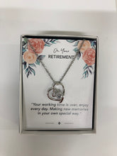 Load image into Gallery viewer, Retirement Sentiment Heart Necklace
