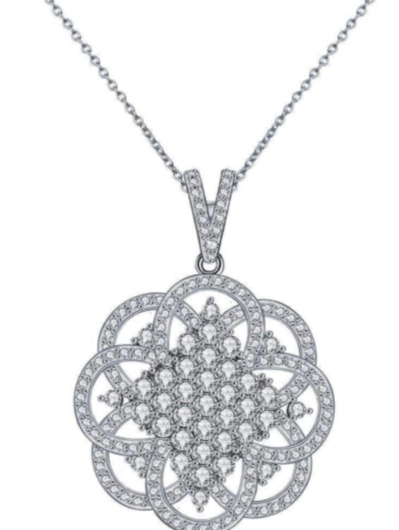 Art Deco Crystal Necklace (Vip64)