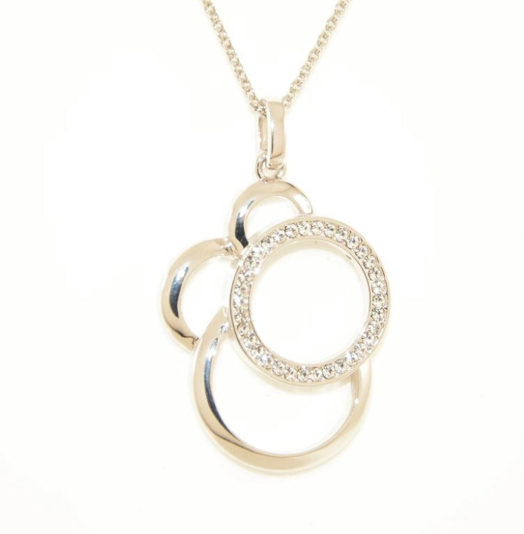 Crystal Triple Circle Necklace (VIP 14)