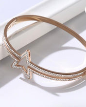 Load image into Gallery viewer, Rose Gold Crystal Star Bangle ( VIP 50R)
