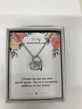 Load image into Gallery viewer, Daughter-in-law Sentiment Heart Necklace
