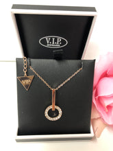 Load image into Gallery viewer, Gold Crystal Drop Necklace (VIP 13G)
