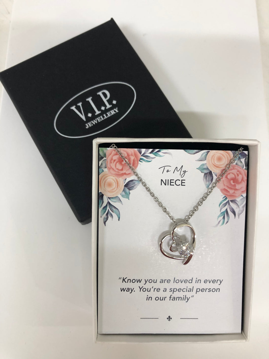 Niece Sentiment Heart Necklace