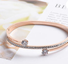 Load image into Gallery viewer, Rose Crossover Crystal Bangle ( VIP 52R)
