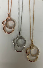 Load image into Gallery viewer, Rose Gold Crystal Triple Circle Pendant (VIP 14R)
