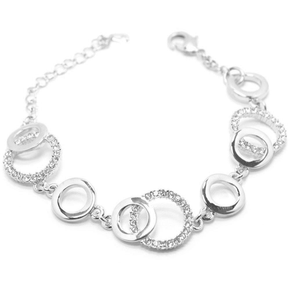Silver Crystal Multi Circle Bracelet ( VIP 17)