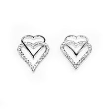 Load image into Gallery viewer, Crystal Double Heart Earrings (VIP 28)
