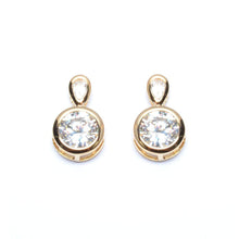 Load image into Gallery viewer, Gold Crystal Cabochon Drop Earring (VIP 36R)
