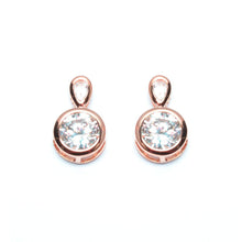 Load image into Gallery viewer, Rose Gold Crystal Cabochon Drop Earring (VIP 36R)
