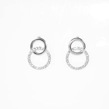 Load image into Gallery viewer, Crystal Double Circle Stud Earring (VIP 40)

